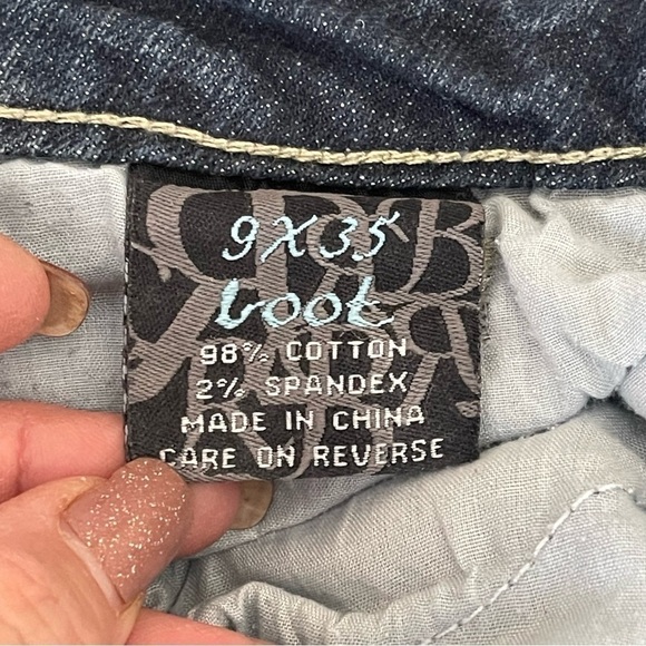 Women's Royal Blue Boot Cut Low Rise Express Jeans size 9X35 - Picture 7 of 9